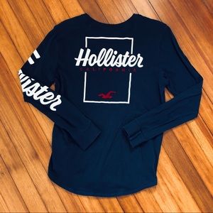 Hollister Navy Long Sleeve Tee
